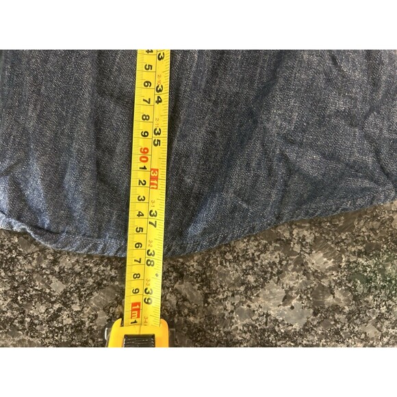 Vineyard Vines Blue Denim Chambray Fit and Flare Dress VNeck Size 10 USA Preppy - Picture 8 of 8